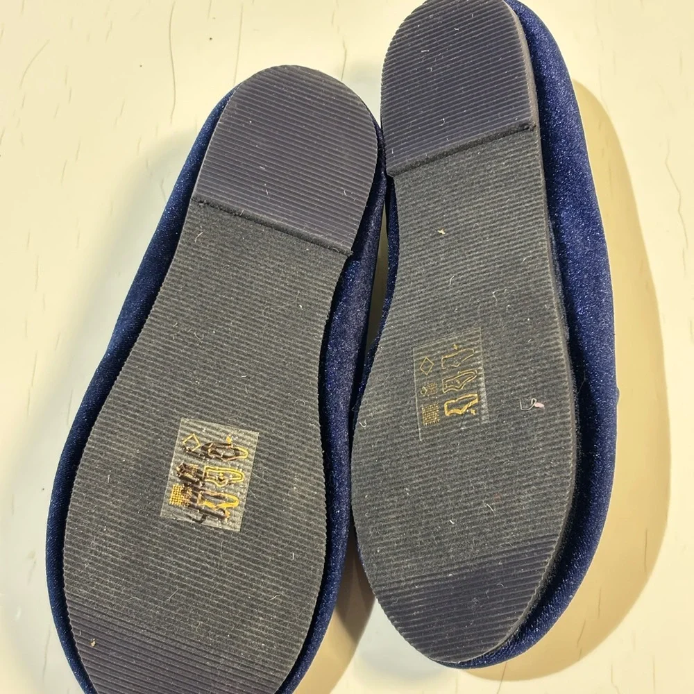 Crewcuts Navy Blue Kids Slippers with Tiger Embroidery